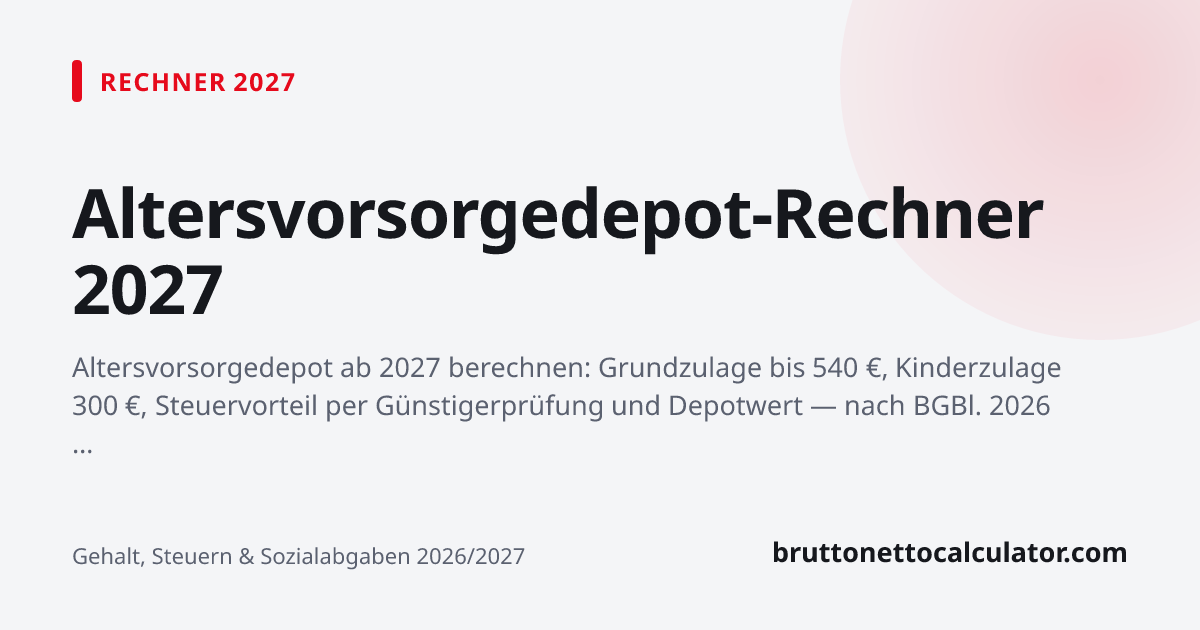 Grafik: Altersvorsorgedepot-Rechner 2027