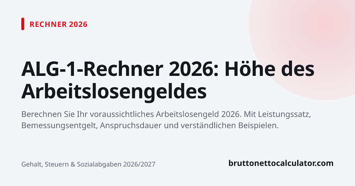 Grafik: ALG-1-Rechner 2026: Höhe des Arbeitslosengeldes