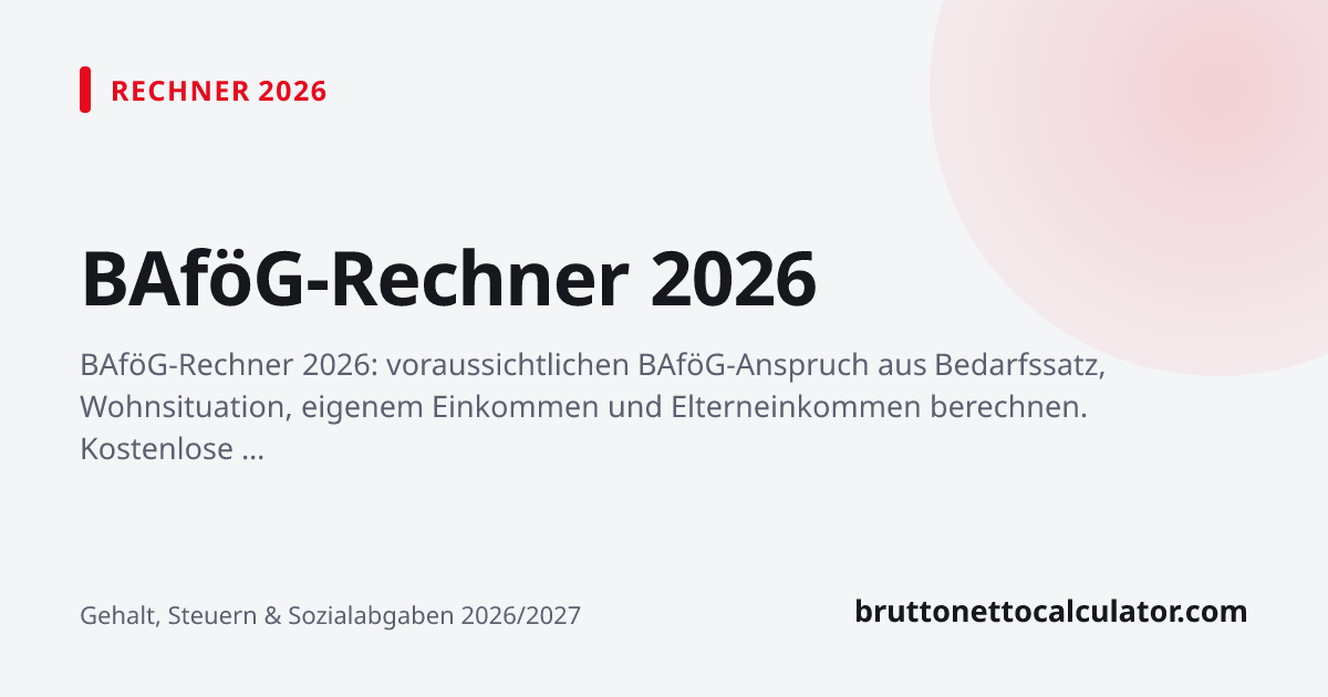 Grafik: BAföG-Rechner 2026