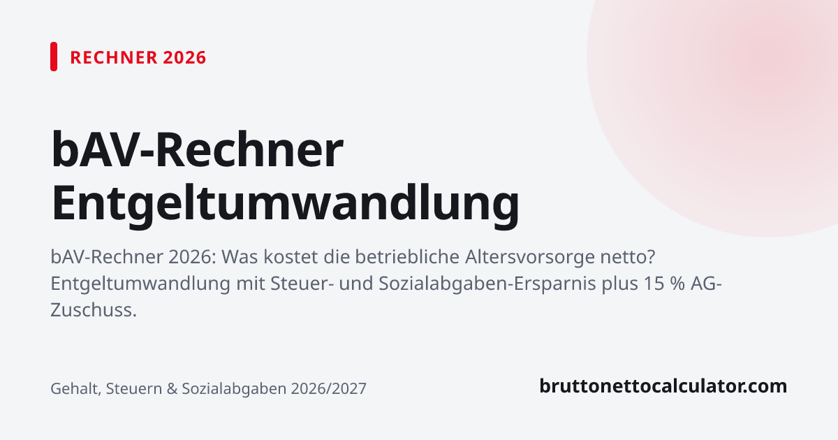 Grafik: bAV-Rechner Entgeltumwandlung