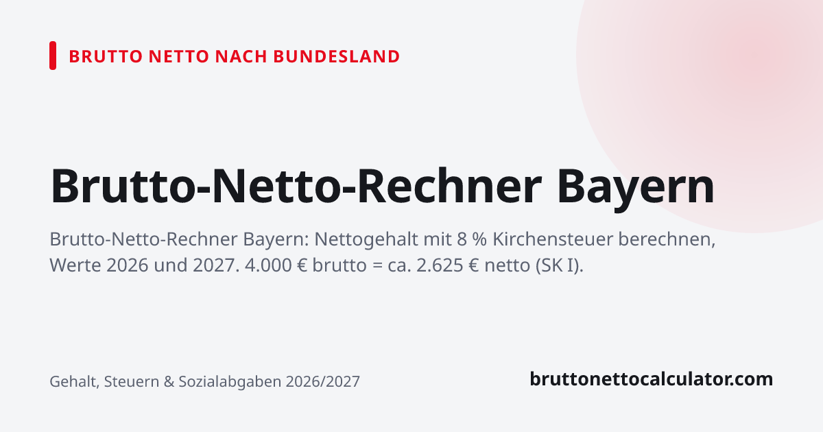 Grafik: Brutto-Netto-Rechner Bayern
