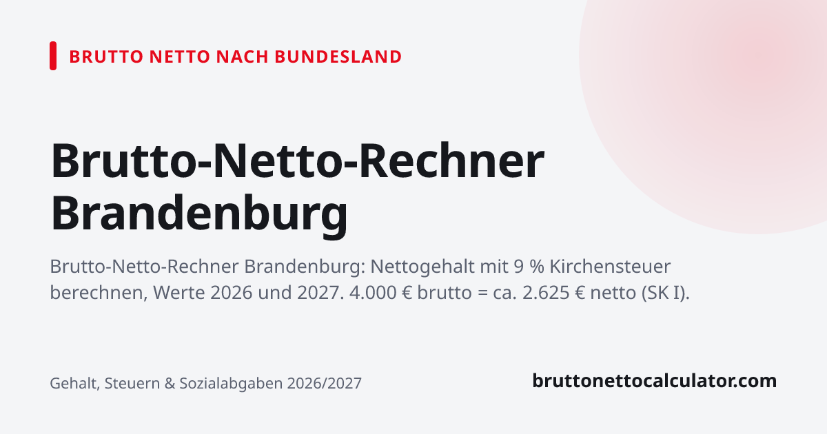 Grafik: Brutto-Netto-Rechner Brandenburg