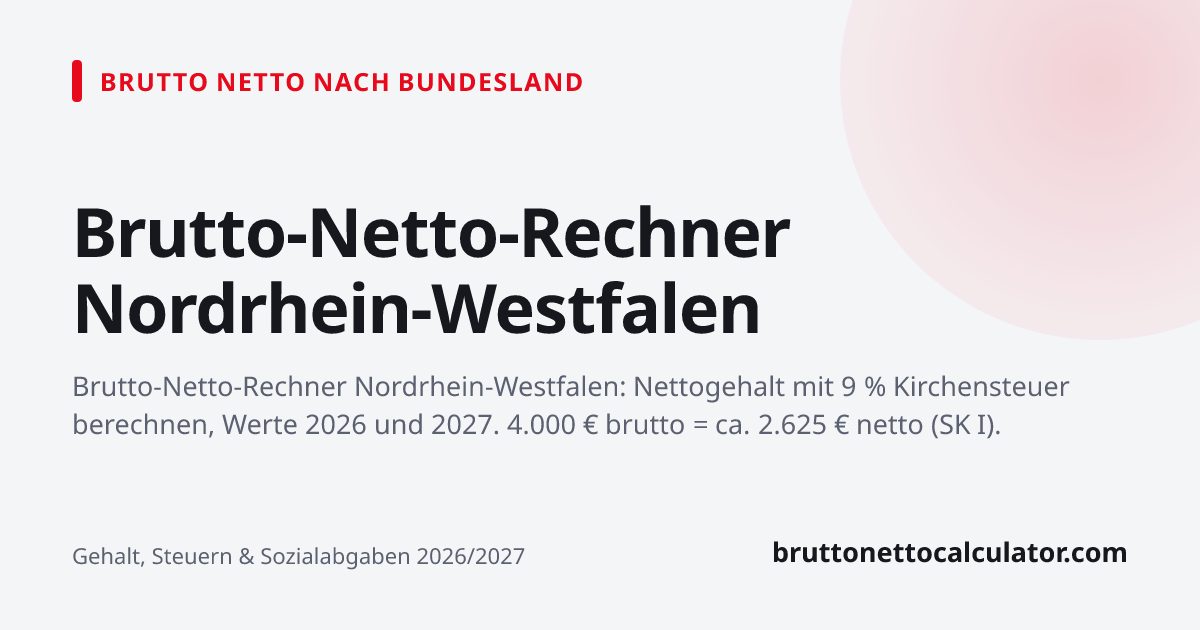 Grafik: Brutto-Netto-Rechner Nordrhein-Westfalen