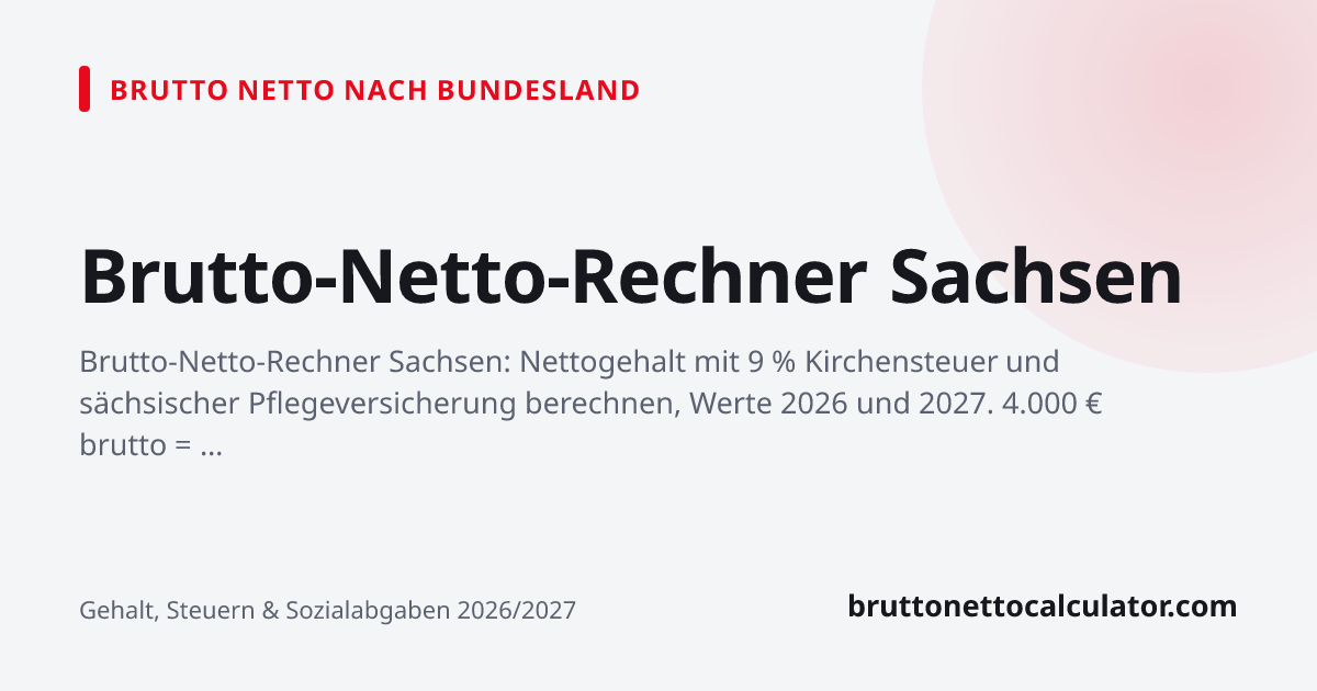 Grafik: Brutto-Netto-Rechner Sachsen