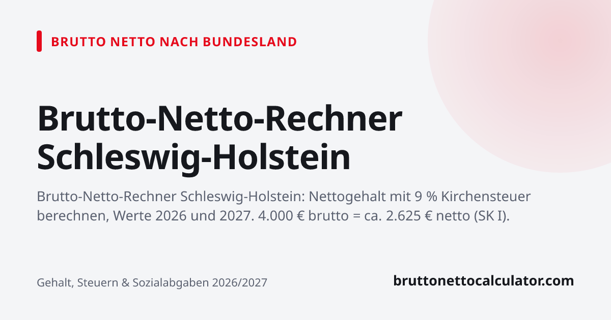 Grafik: Brutto-Netto-Rechner Schleswig-Holstein