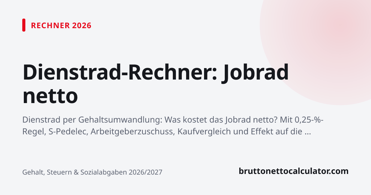 Grafik: Dienstrad-Rechner: Jobrad netto