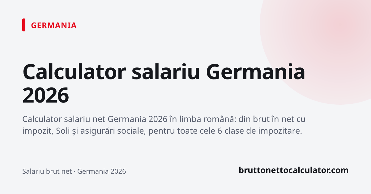 Grafik: Calculator salariu Germania 2026