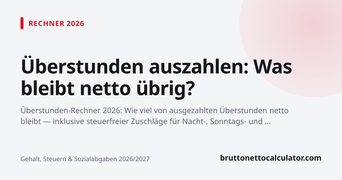 Grafik: Überstunden auszahlen: Was bleibt netto übrig?