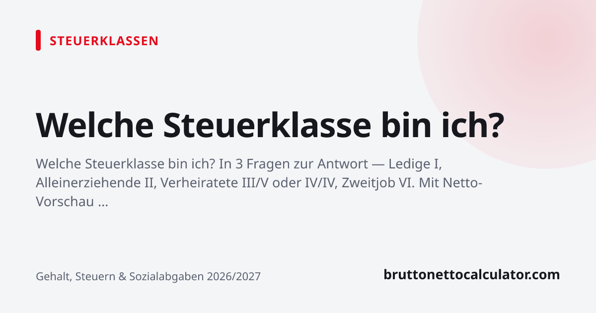 Grafik: Welche Steuerklasse bin ich?