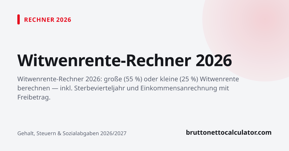 Grafik: Witwenrente-Rechner 2026